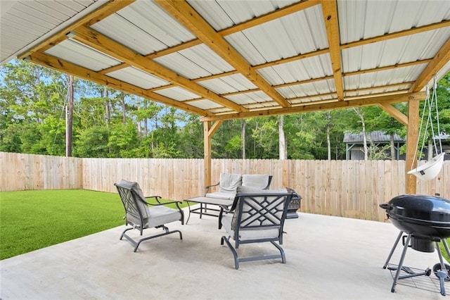 41763 Whisper Woods Rd, Ponchatoula, LA 70454 - fenced backyard featuring grilling area and a patio area