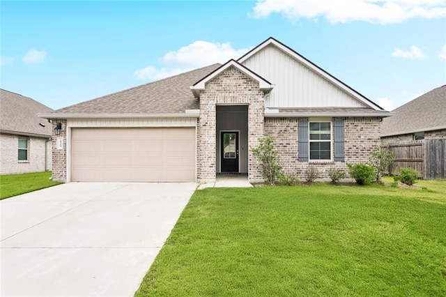 24359 Dawson Ct, Ponchatoula, LA 70454 - view of front of property with brick siding, a garage, board and batten siding, and concrete driveway