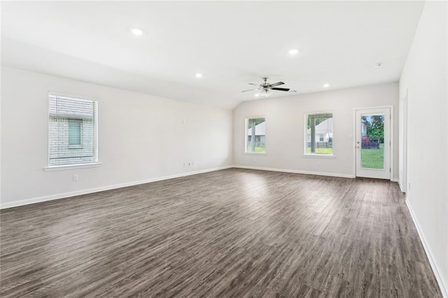 24359 Dawson Ct, Ponchatoula, LA 70454 - unfurnished room with dark wood finished floors, ceiling fan, and recessed lighting