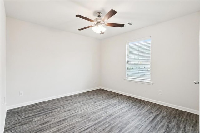 24359 Dawson Ct, Ponchatoula, LA 70454 - unfurnished room with dark wood-type flooring and a ceiling fan