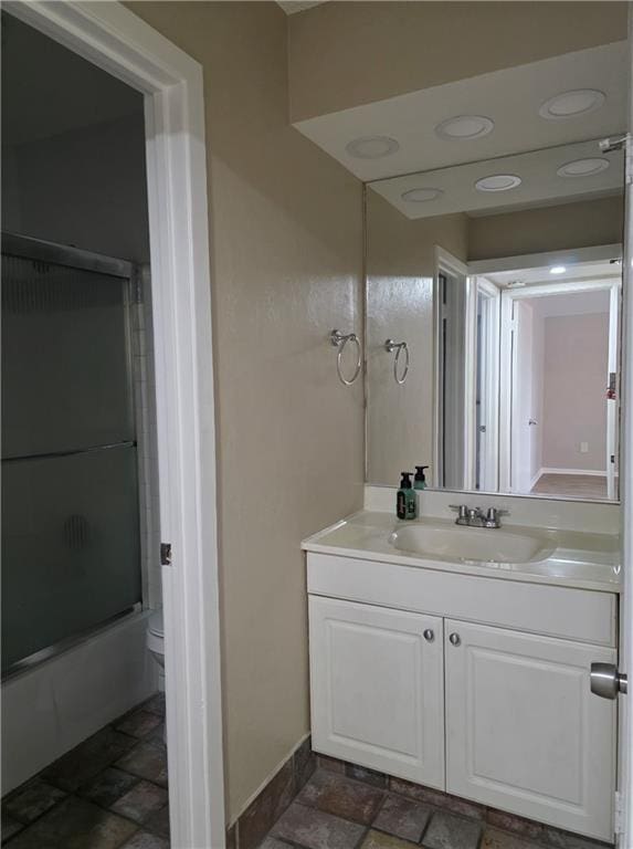 4829 Wabash St Unit 307, Metairie, LA 70001 - bathroom with vanity and enclosed tub / shower combo