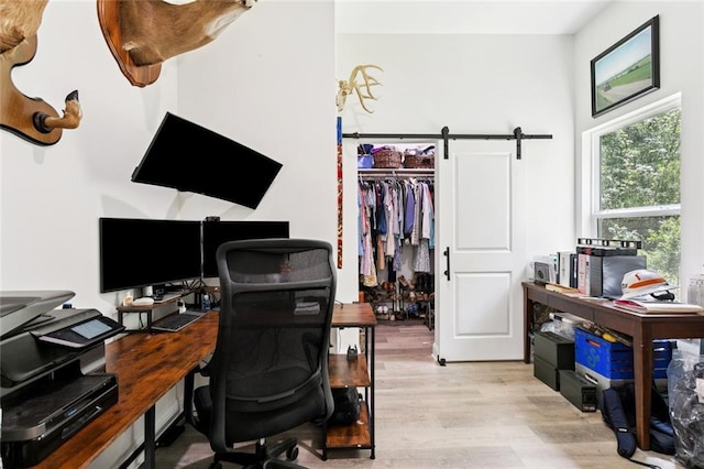 19480 N 3rd St, Covington, LA 70433 - office space with a barn door and light wood finished floors
