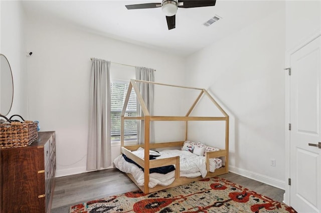 19480 N 3rd St, Covington, LA 70433 - bedroom featuring wood finished floors and a ceiling fan