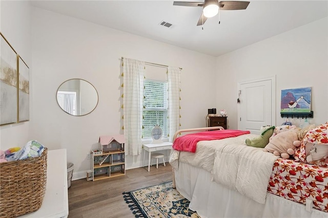 19480 N 3rd St, Covington, LA 70433 - bedroom with wood finished floors and ceiling fan