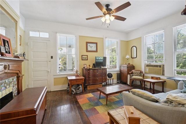 113335 Fern St, New Orleans, LA 70118 - living room with healthy amount of natural light, cooling unit, and a ceiling fan