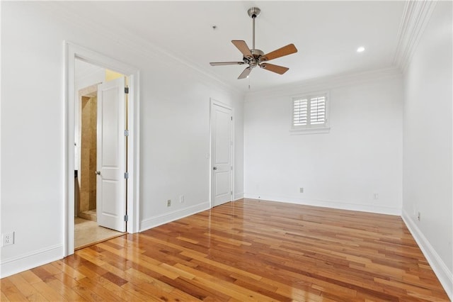 8416 Oak St Unit K, New Orleans, LA 70118 - unfurnished bedroom featuring hardwood / wood-style flooring, crown molding, recessed lighting, and ensuite bath