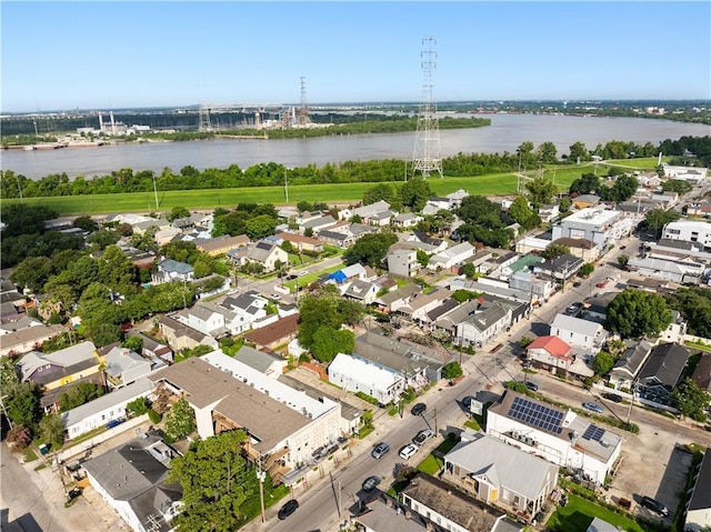 8416 Oak St Unit K, New Orleans, LA 70118 - aerial view of property's location with a large body of water, a notable bridge, and nearby suburban area