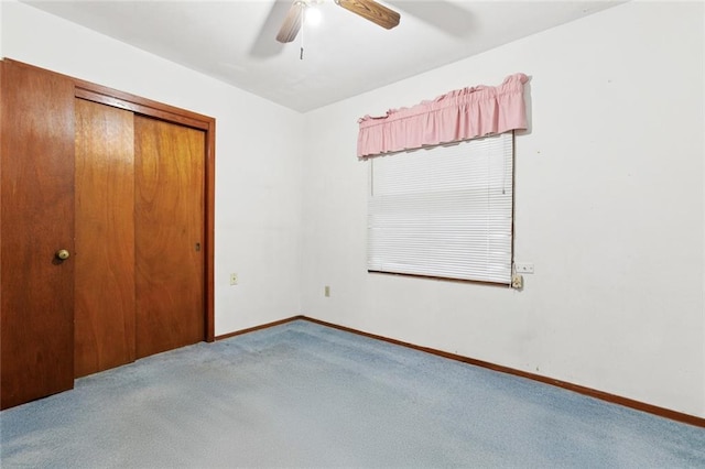 508 Arnold Ave, River Ridge, LA 70123 - unfurnished bedroom with carpet flooring, a closet, and ceiling fan