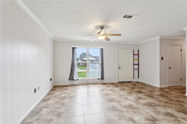 230 Brett Dr, Gretna, LA 70056 - entryway featuring ceiling fan and crown molding