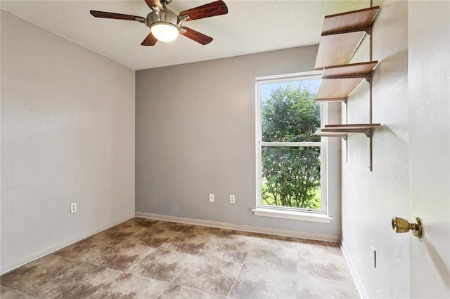 230 Brett Dr, Gretna, LA 70056 - empty room featuring ceiling fan and baseboards