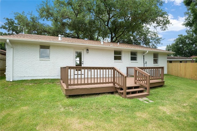 8853 26th St, Metairie, LA 70003 - back of property featuring a wooden deck and brick siding