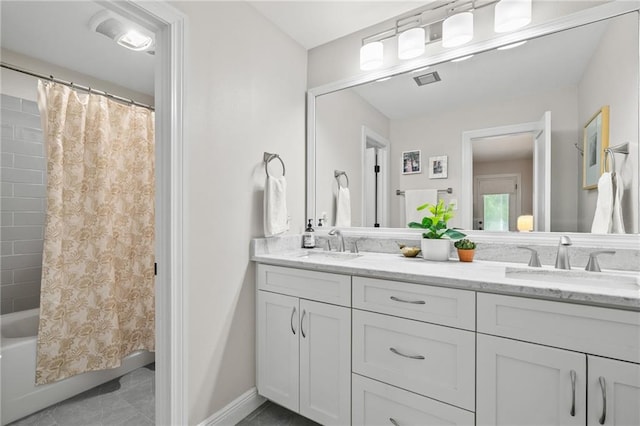 59246 Cypress Bayou Ln, Lacombe, LA 70445 - full bath featuring double vanity and shower / tub combo