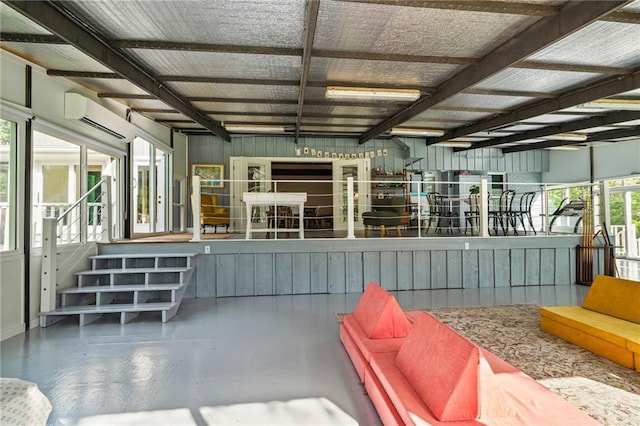 59246 Cypress Bayou Ln, Lacombe, LA 70445 - sunroom featuring a wall mounted AC