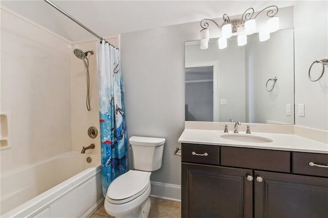 230 26th St, New Orleans, LA 70124 - full bath with vanity and shower / bath combo with shower curtain