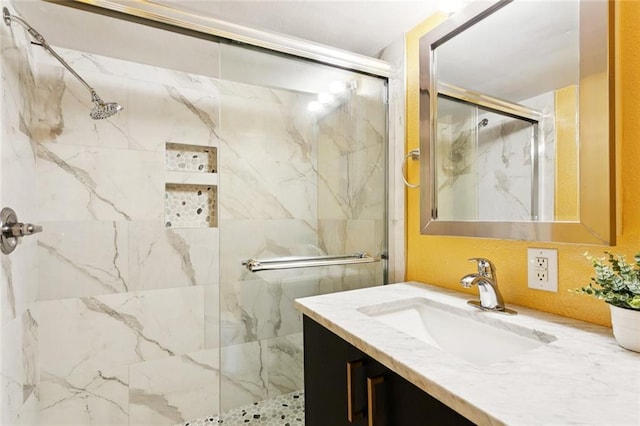 257 Cherokee St Unit 3, New Orleans, LA 70118 - full bathroom featuring a marble finish shower and vanity