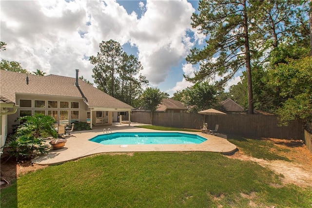 2212 Prairie Ct, Mandeville, LA 70448 - view of pool featuring a patio and a fenced backyard