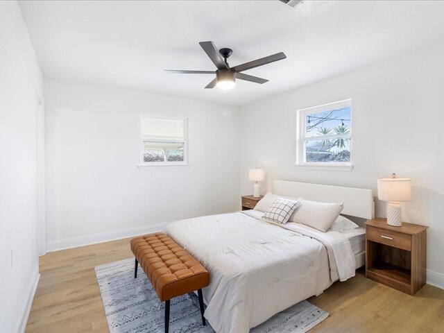1340 Nursery Pl, Metairie, LA 70005 - bedroom with light wood-style flooring and ceiling fan