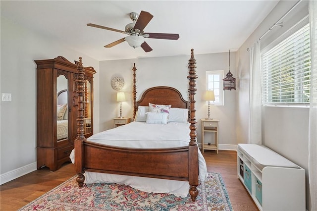 9 Hennessey Ct, River Ridge, LA 70123 - bedroom with wood finished floors and ceiling fan