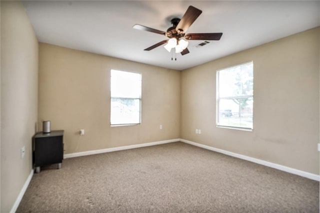 7922 Flounder St, New Orleans, LA 70126 - spare room with carpet flooring and a ceiling fan
