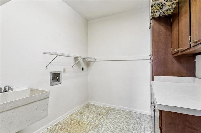 3709 Metairie Hts, Metairie, LA 70002 - laundry room with cabinet space, hookup for an electric dryer, and hookup for a washing machine