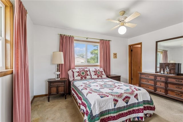 6213 Rosalie Ct, Metairie, LA 70003 - bedroom featuring light colored carpet and ceiling fan