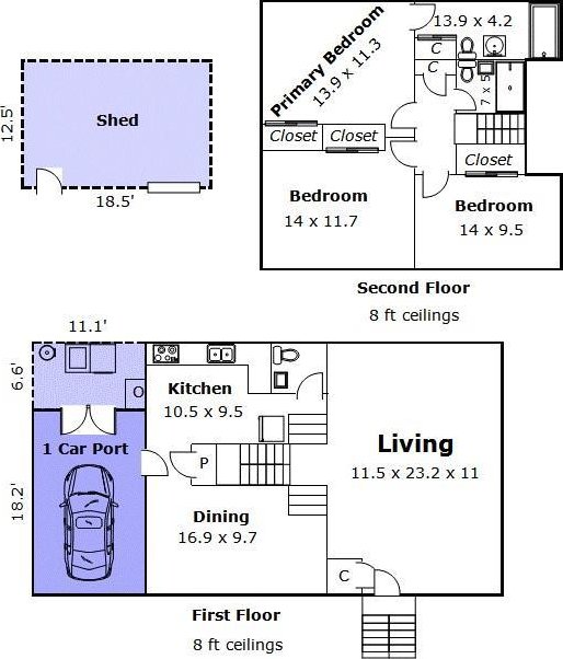 6213 Rosalie Ct, Metairie, LA 70003 - view of floor plan / room layout