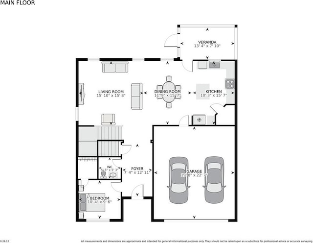 801 Lakeshore Village Dr, Slidell, LA 70461 - view of floor plan / room layout