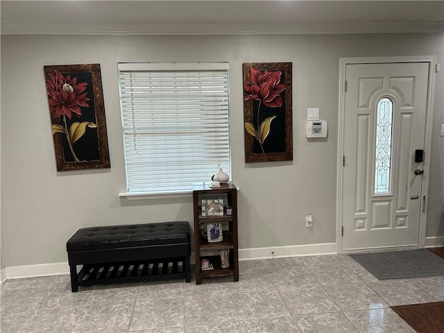 532 Deerfield Rd, Terrytown, LA 70056 - entrance foyer featuring crown molding and baseboards