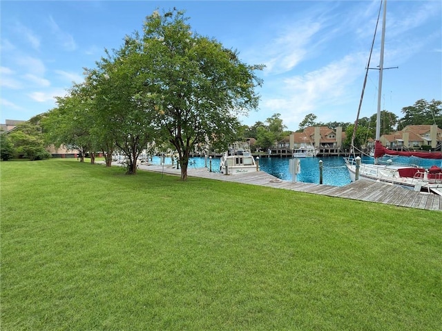 60 Chamale Cv Unit 60, Slidell, LA 70460 - view of pool featuring a lawn and a dock