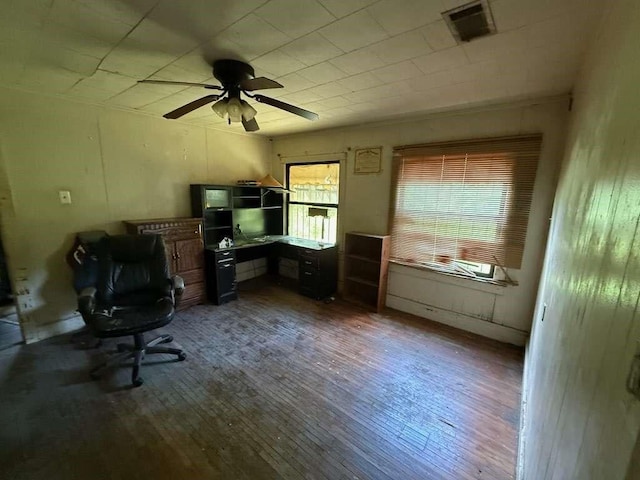 5013 Douglas Ave, Baton Rouge, LA 70805 - home office with hardwood / wood-style floors and ceiling fan