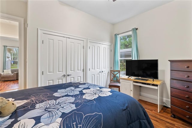 22484 Treadaway St, Mandeville, LA 70471 - bedroom with wood finished floors and two closets