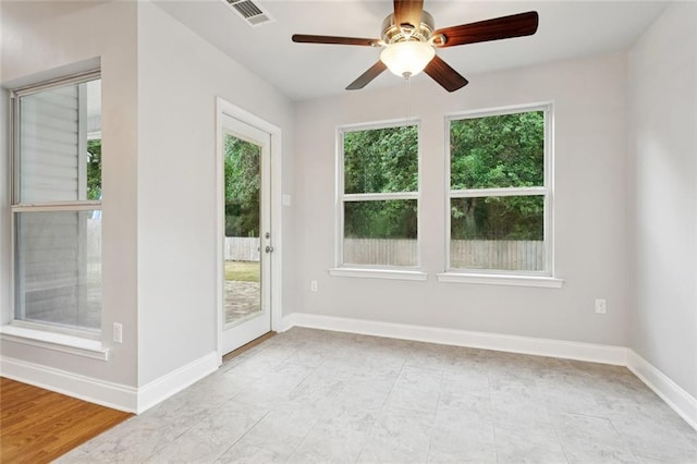 41151 Snowball Cir, Ponchatoula, LA 70454 - unfurnished room featuring plenty of natural light and a ceiling fan