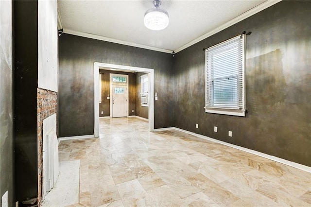 264951 Bruxelles St, New Orleans, LA 70119 - entrance foyer with ornamental molding and marble finish flooring
