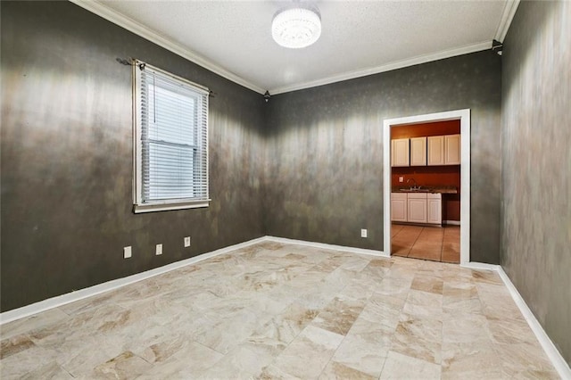 264951 Bruxelles St, New Orleans, LA 70119 - empty room featuring crown molding and a chandelier