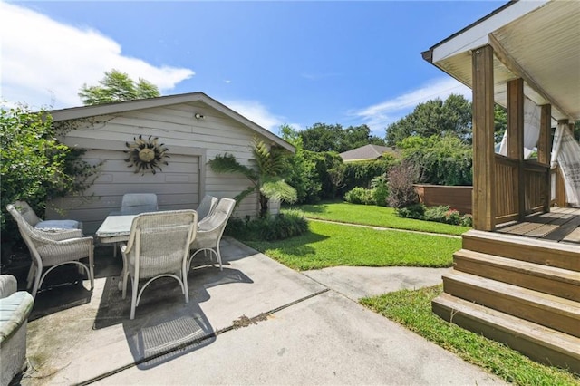 4472 Demontluzin St, New Orleans, LA 70122 - view of patio featuring outdoor dining area