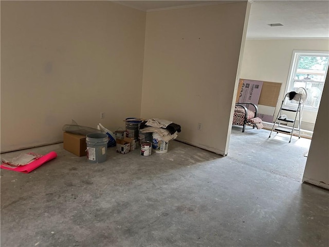 4317 James Dr, Metairie, LA 70003 - unfurnished room with ornamental molding and concrete flooring