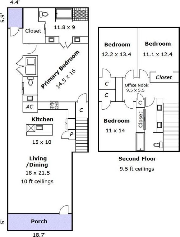 2909 Amelia St, New Orleans, LA 70115 - view of property floor plan