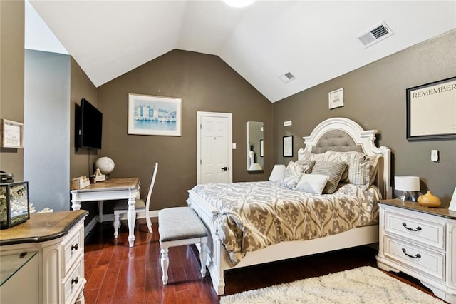 299 Sarah Victoria Dr, Belle Chasse, LA 70037 - bedroom with dark wood-type flooring and lofted ceiling