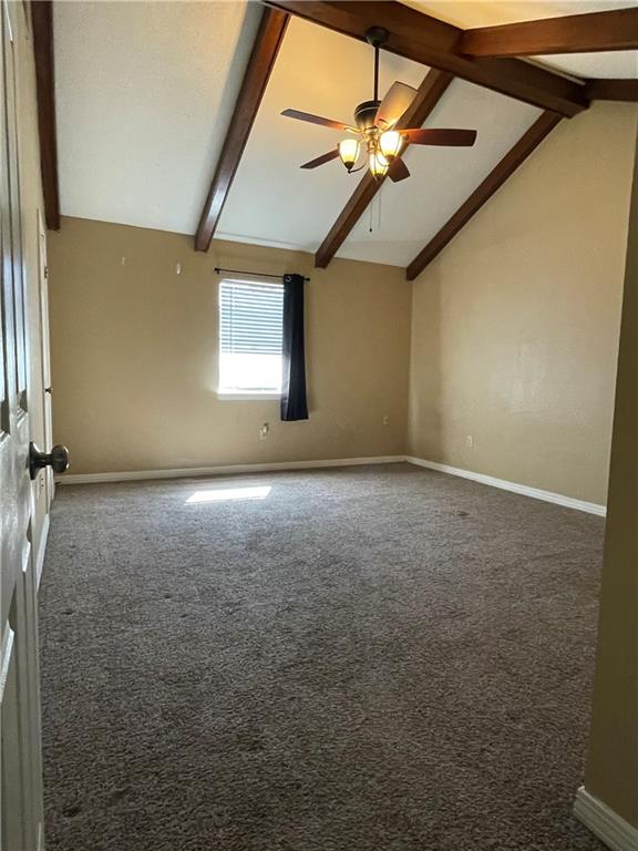 51 Brandon Hall Dr, Destrehan, LA 70047 - carpeted empty room with a ceiling fan and baseboards