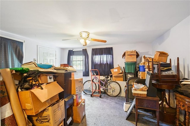 5225 Conti St, New Orleans, LA 70124 - storage room with ceiling fan