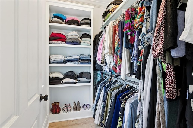 1783 Coliseum St Unit H, New Orleans, LA 70130 - walk in closet featuring wood finished floors