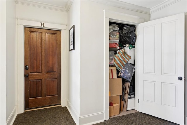 1783 Coliseum St Unit H, New Orleans, LA 70130 - carpeted foyer entrance with crown molding and baseboards