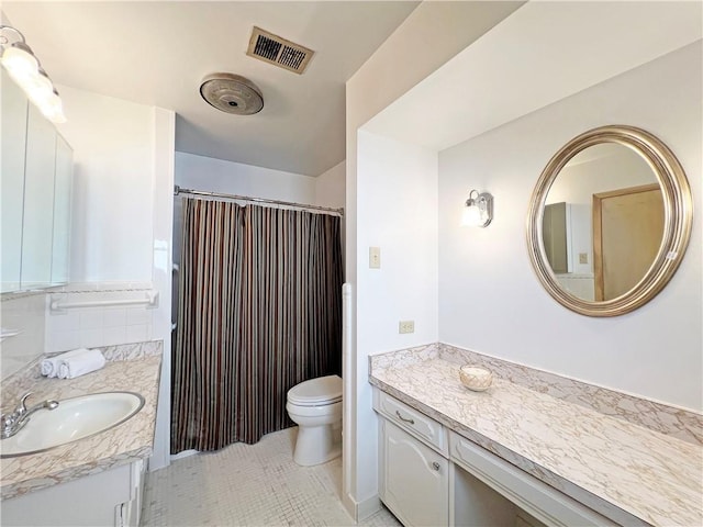 6012 Bridget St, Metairie, LA 70003 - full bath with vanity, curtained shower, and tile patterned flooring