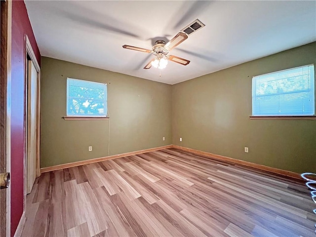 6012 Bridget St, Metairie, LA 70003 - unfurnished room with a ceiling fan and light wood finished floors