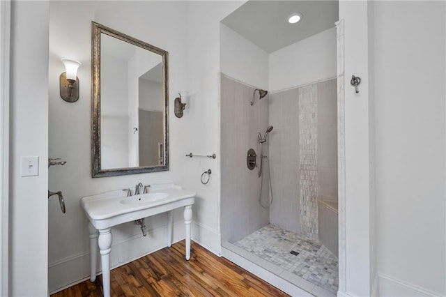 6978 Canal Blvd, New Orleans, LA 70124 - full bath featuring a tile shower and wood finished floors