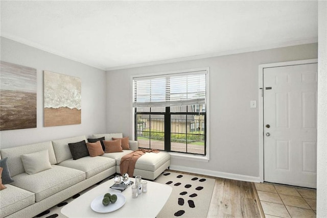 10286 W Winston Ave Unit 15, Baton Rouge, LA 70809 - living area with crown molding and wood finished floors