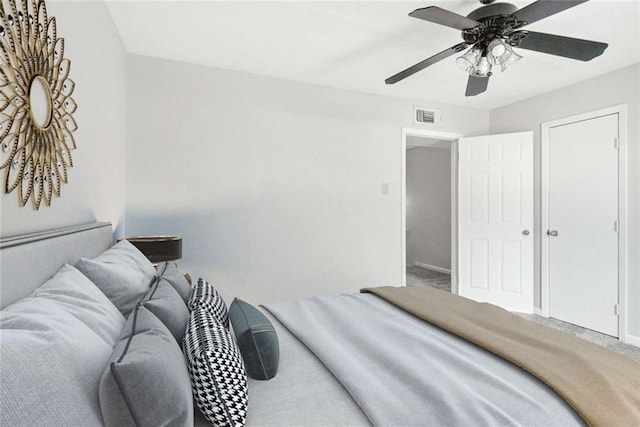 10286 W Winston Ave Unit 15, Baton Rouge, LA 70809 - bedroom featuring ceiling fan and carpet flooring