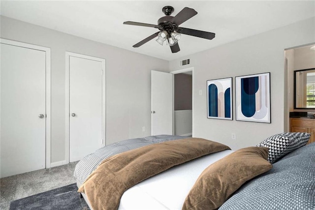 10286 W Winston Ave Unit 15, Baton Rouge, LA 70809 - carpeted bedroom featuring a ceiling fan