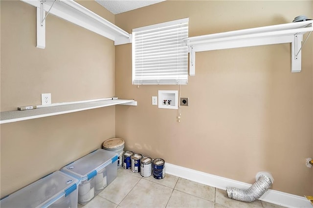 3542 Peachtree St, Slidell, LA 70458 - washroom with electric dryer hookup, tile patterned flooring, and hookup for a washing machine