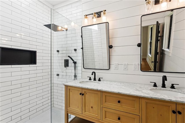72287 Military Rd, Covington, LA 70435 - full bath with double vanity and tiled shower